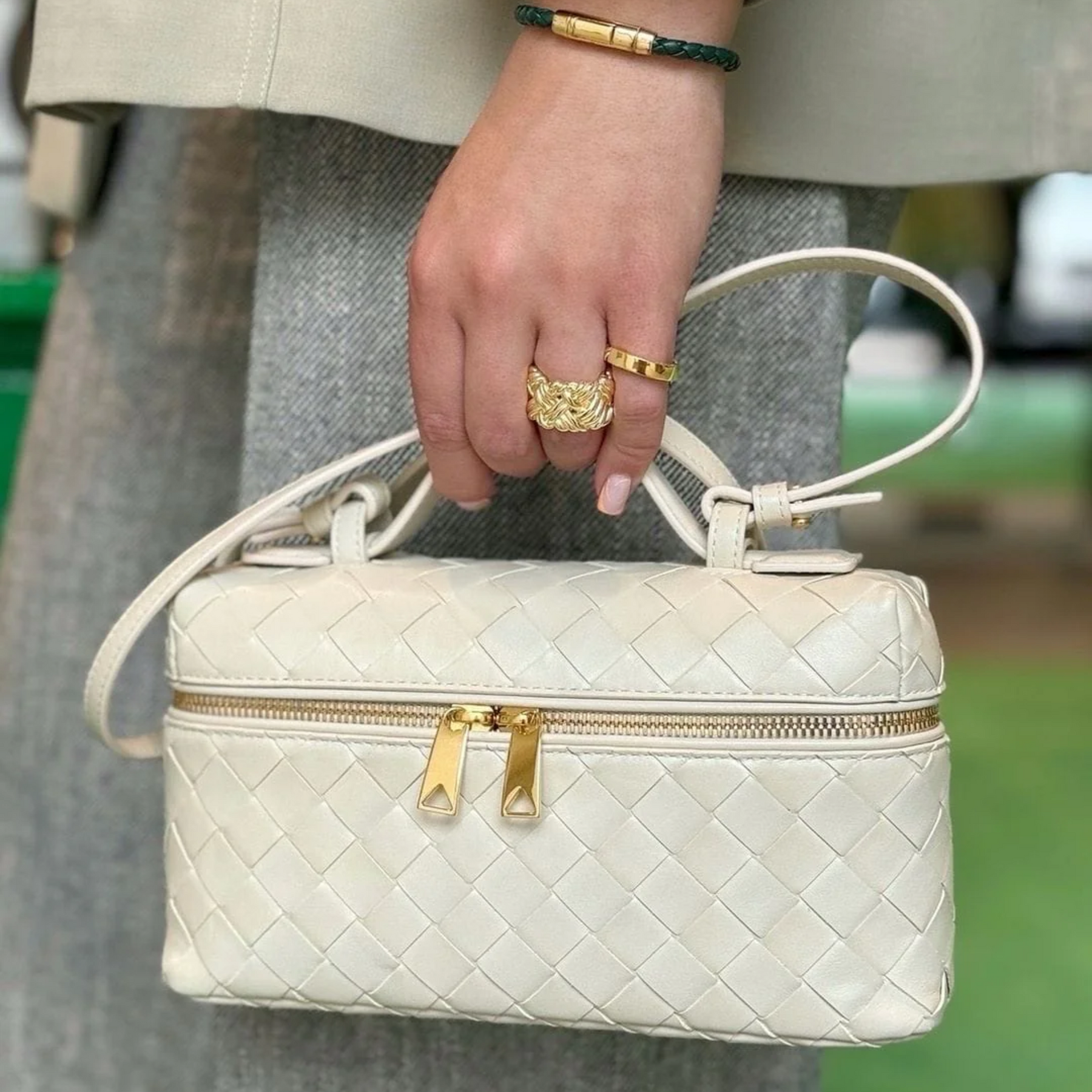 Bolsa Tiracolo de Couro Trançado Lorena