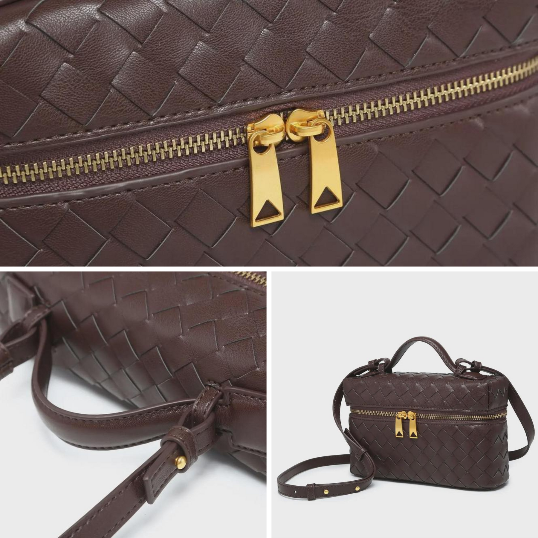 Bolsa Tiracolo de Couro Trançado Lorena