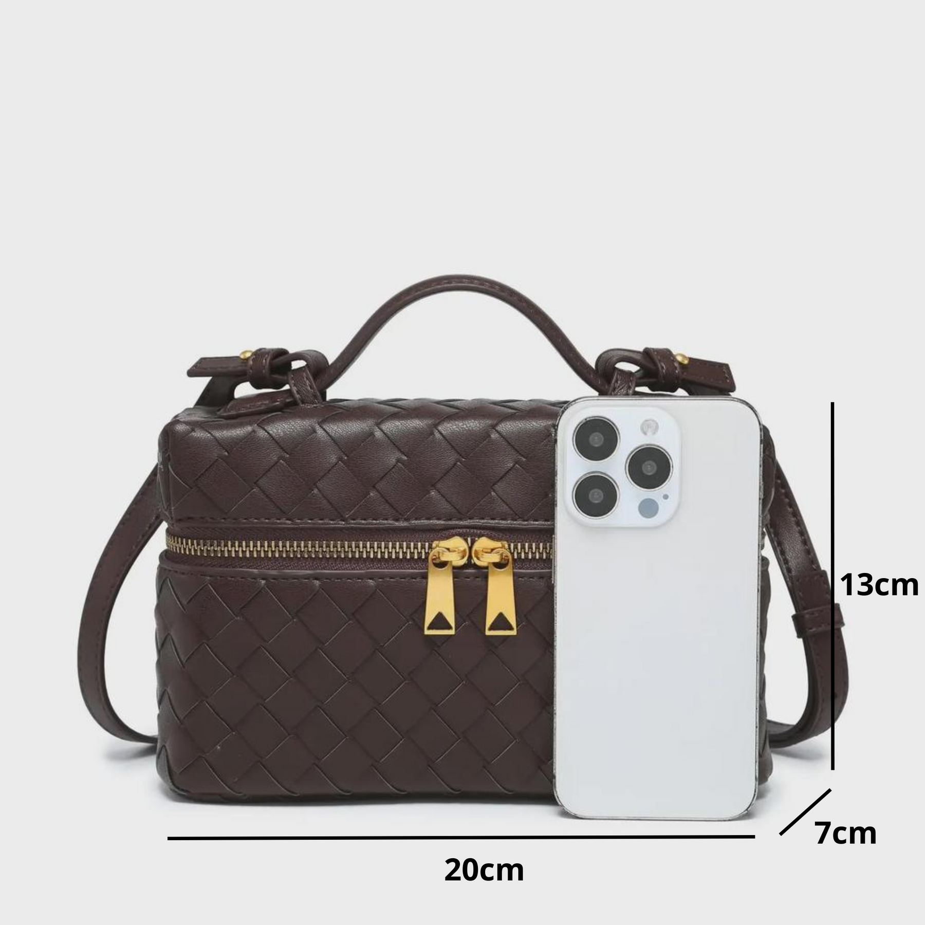 Bolsa Tiracolo de Couro Trançado Lorena