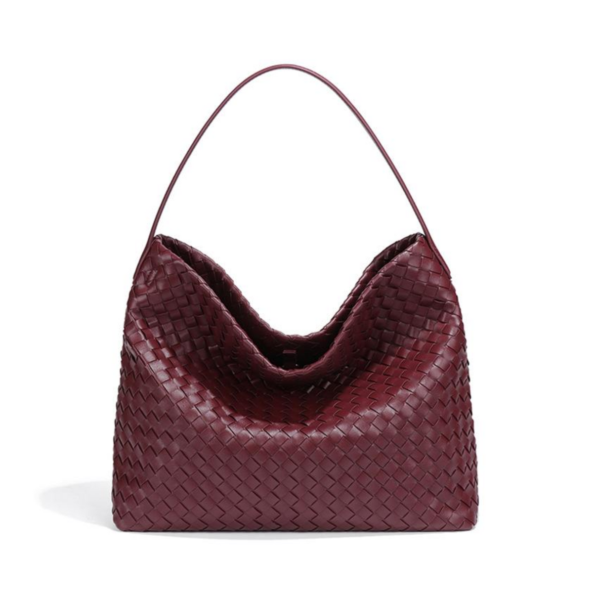 Bolsa de Ombro Avenna - Estrutura Maleável em Couro Trançado