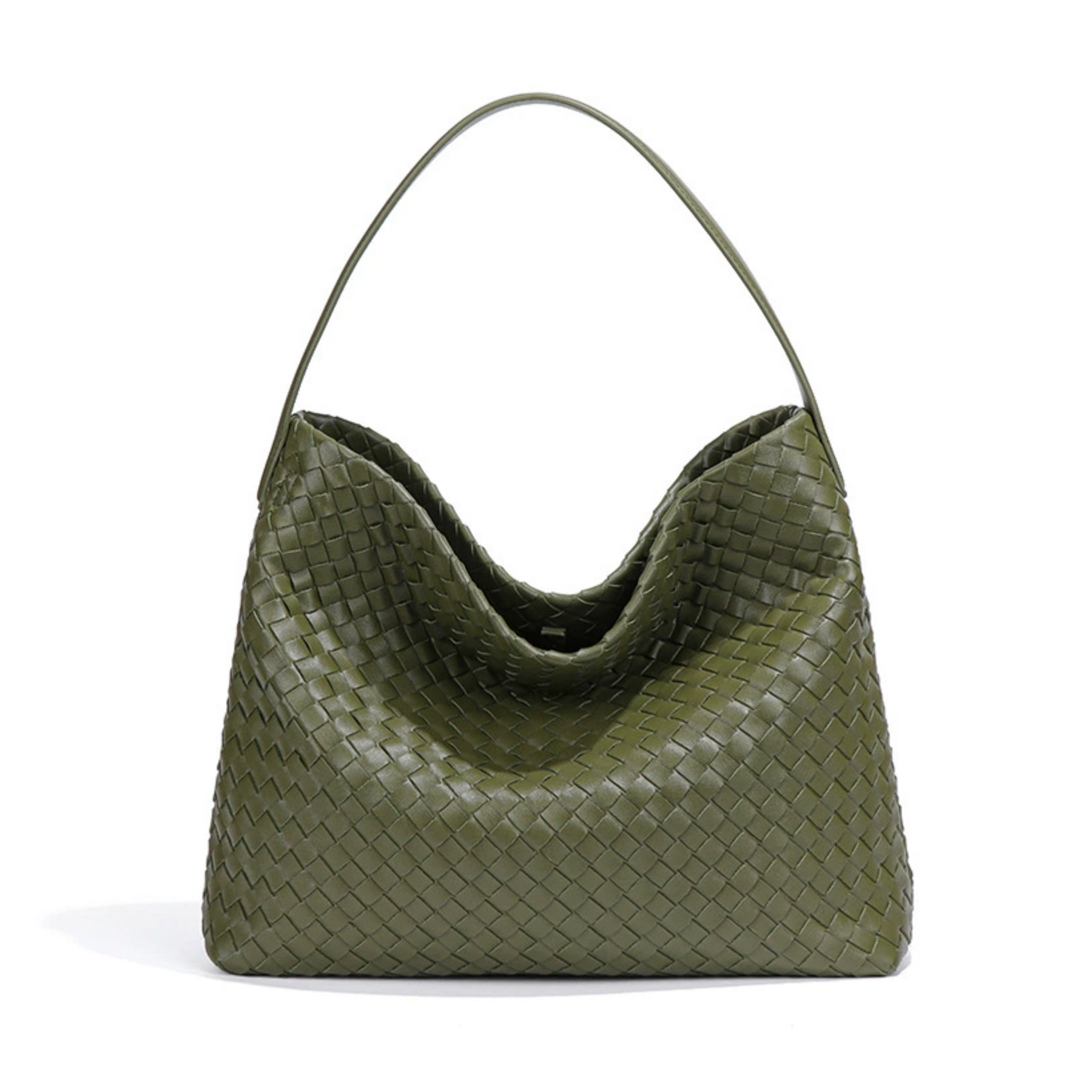 Bolsa de Ombro Avenna - Estrutura Maleável em Couro Trançado