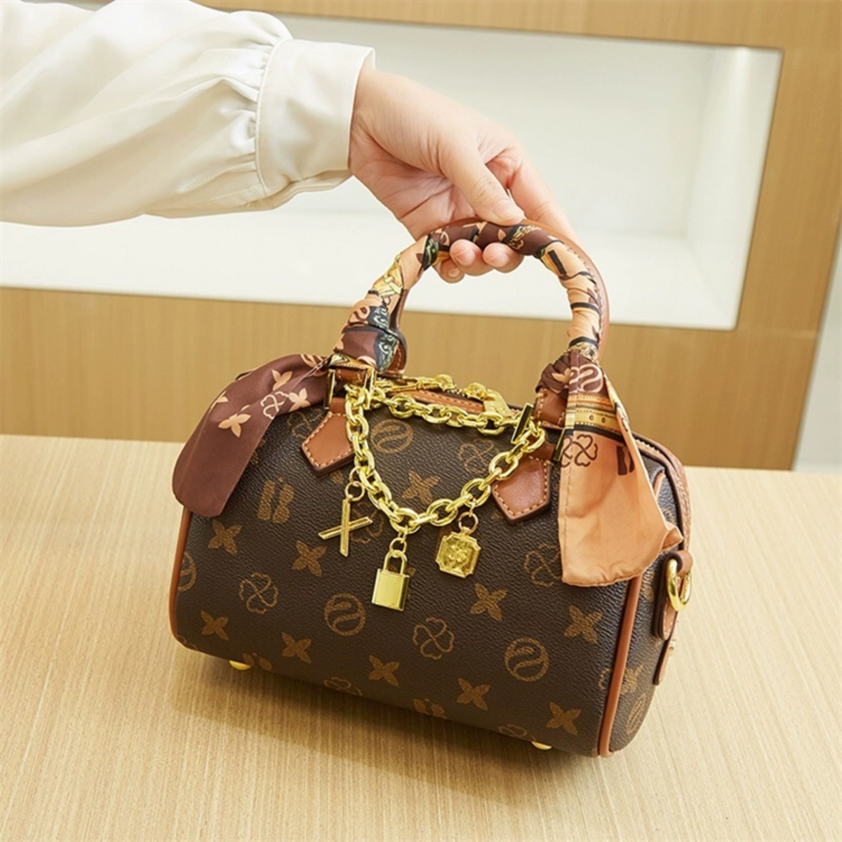 Bolsa de Luxo em Couro Genuíno Élise