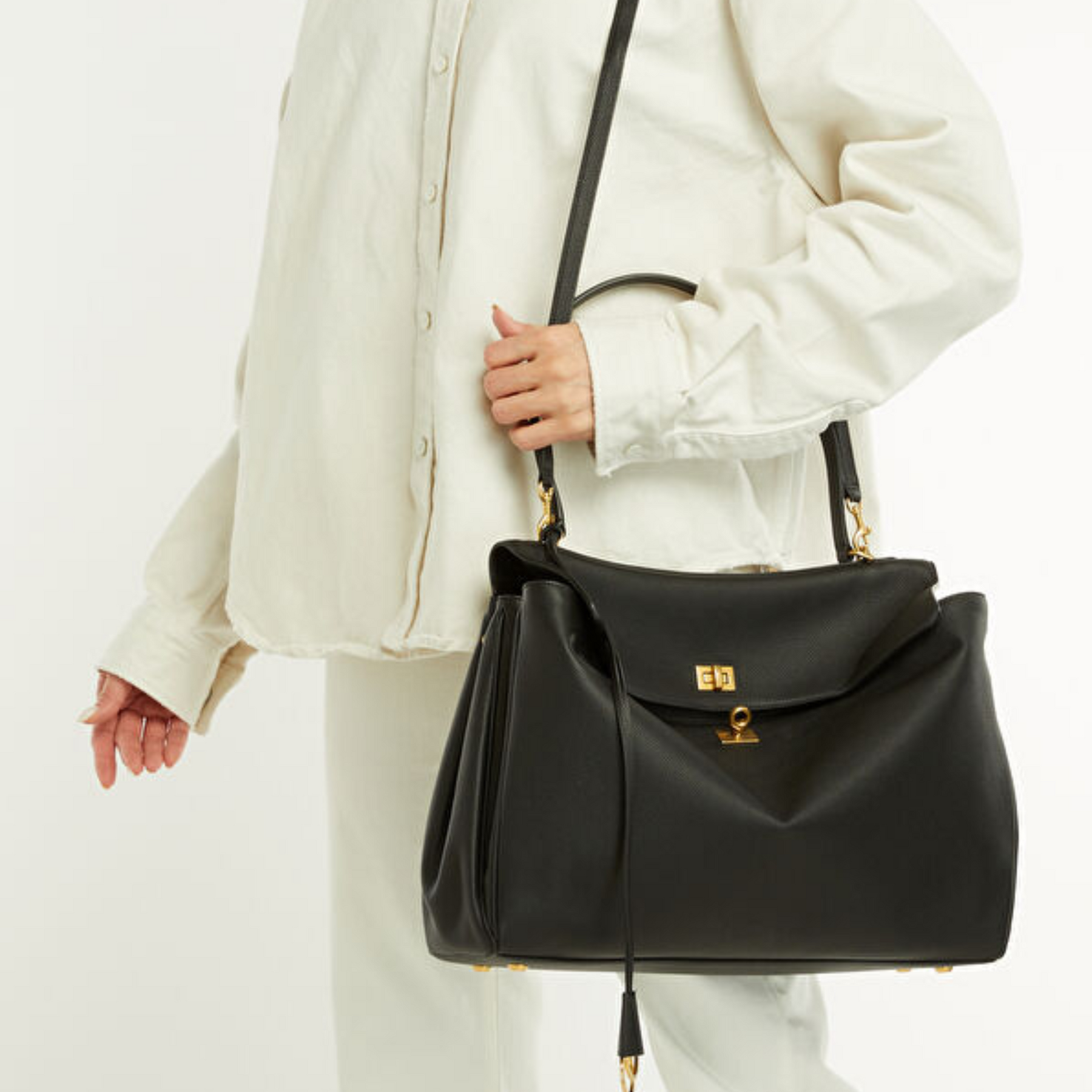 Bolsa Tote de Luxo Léonie em Couro Genuíno