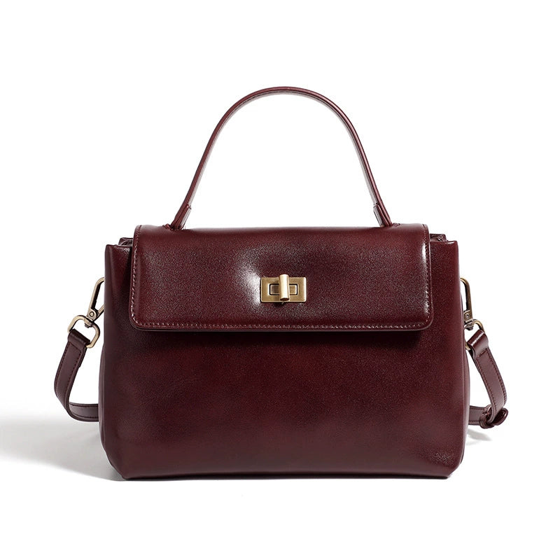 Bolsa de Luxo Top Handle em Couro Genuíno Eloria