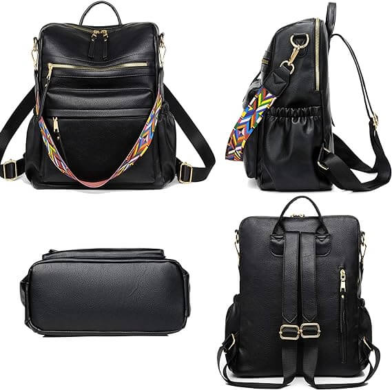Mochila Feminina de Couro Vintage