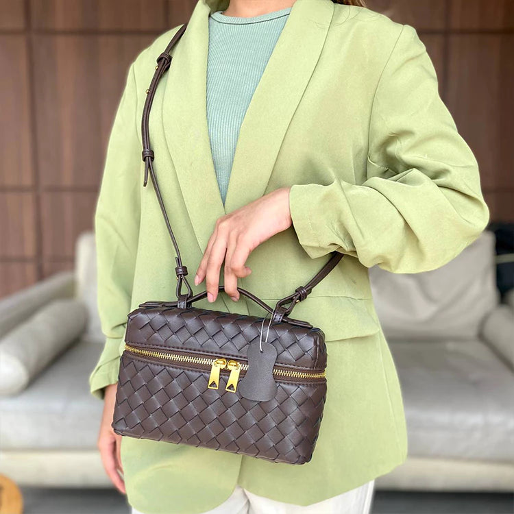 Bolsa Tiracolo de Couro Trançado Lorena