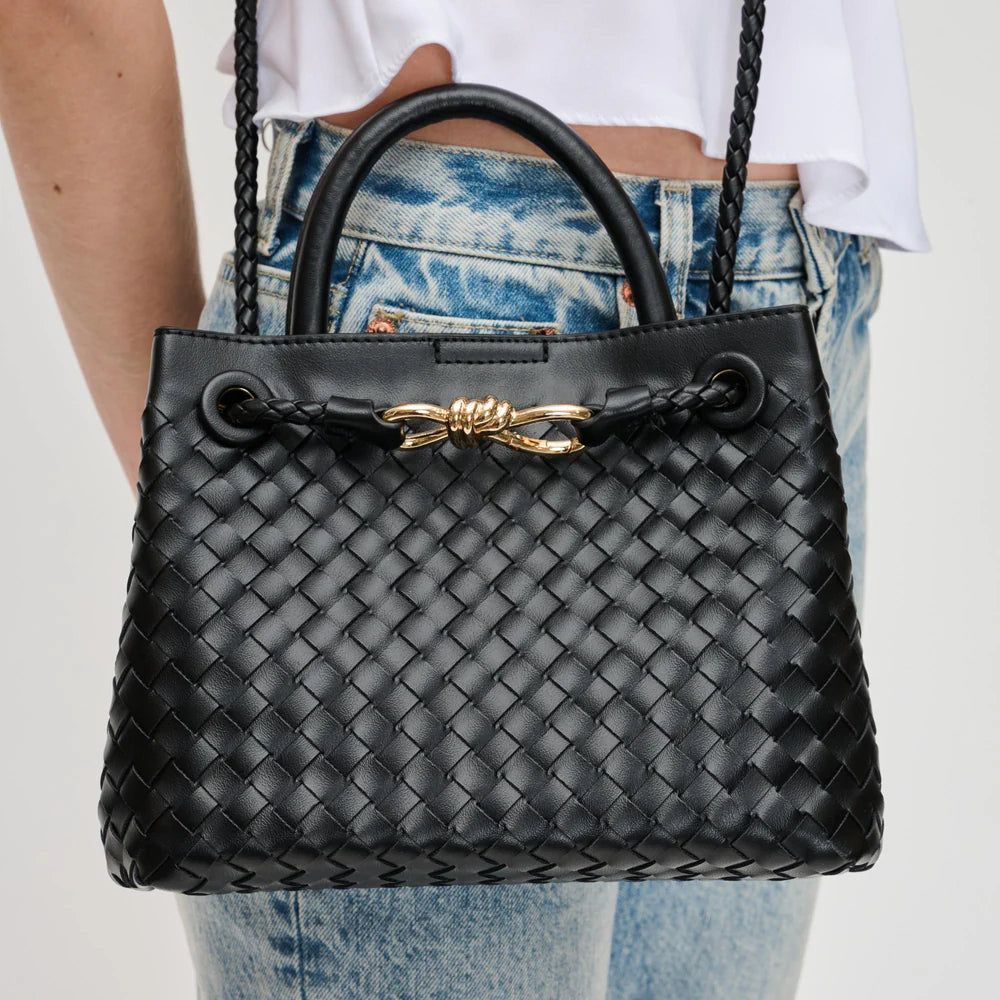Bolsa Tote Estruturada em Couro Trançado Nayra
