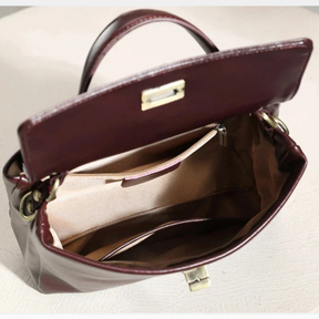 Bolsa de Luxo Top Handle em Couro Genuíno Eloria