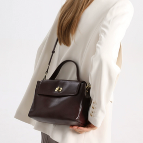 Bolsa de Luxo Top Handle em Couro Genuíno Eloria