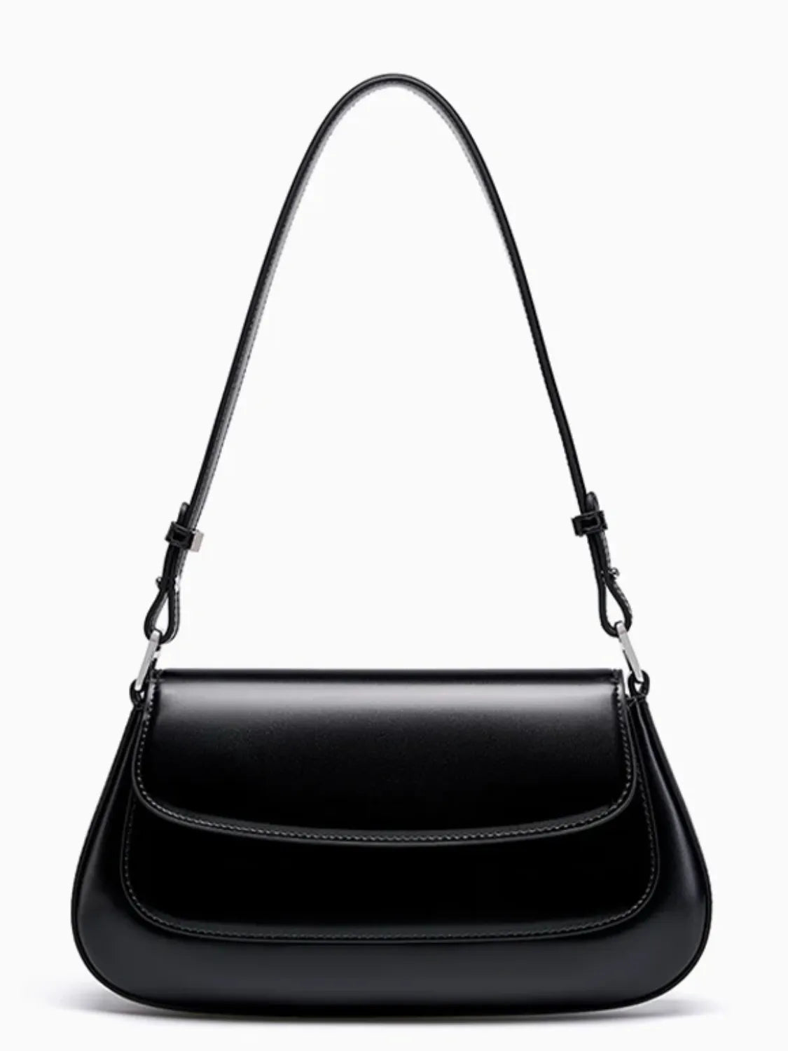 Bolsa Feminina Baguete Tiracolo em Couro PU com Alça Ajustável - Briana