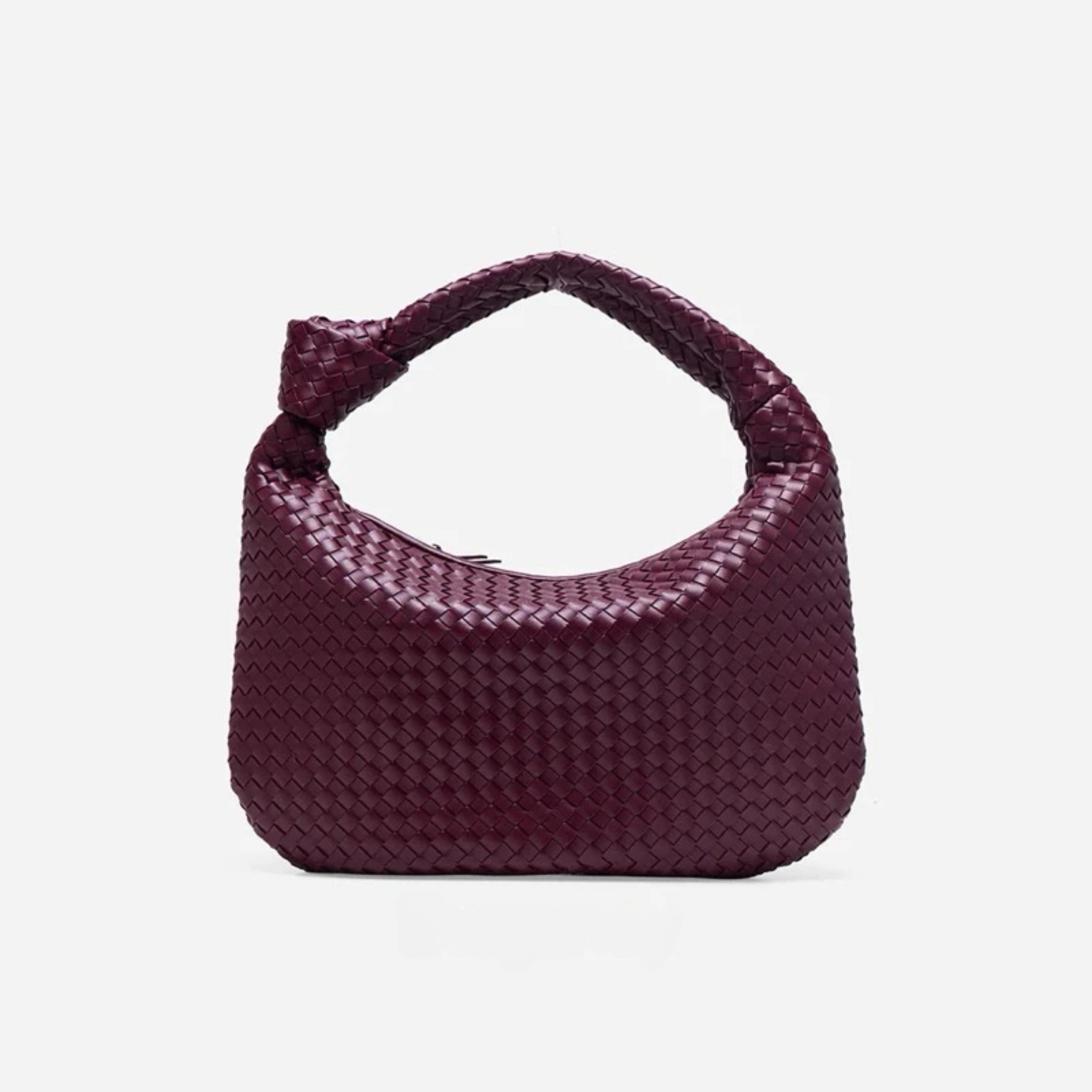Bolsa Hobo de Ombro Elena - Modelo Couro Trançado