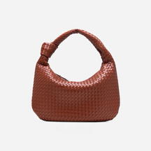 Bolsa Hobo de Ombro Elena - Modelo Couro Trançado