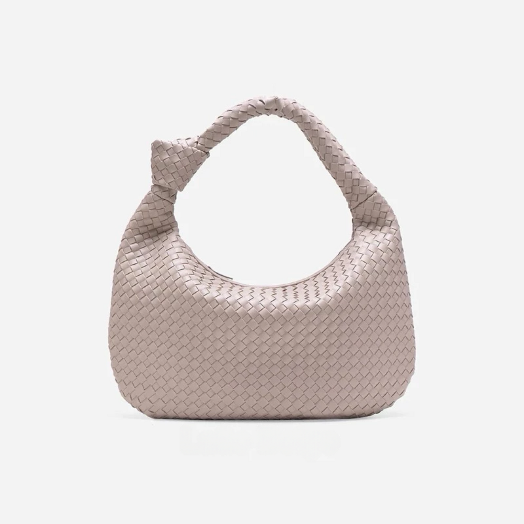 Bolsa Hobo de Ombro Elena - Modelo Couro Trançado