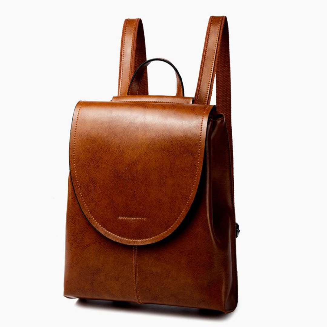 Mochila Feminina em Couro Genuíno Lysa Atemporal