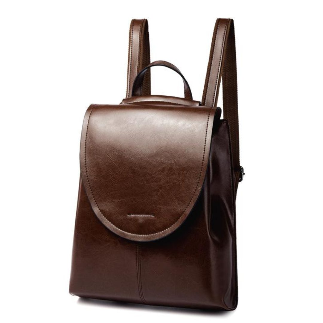 Mochila Feminina em Couro Genuíno Lysa Atemporal