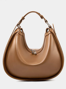 Bolsa Feminina de Ombro Meia Lua em Couro com Alça Ajustável - Silvia