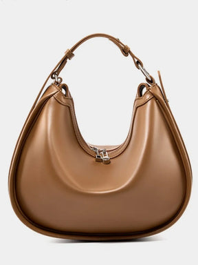 Bolsa Feminina de Ombro Meia Lua em Couro com Alça Ajustável - Silvia