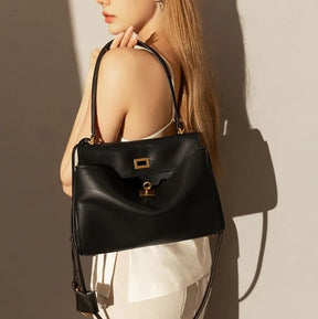 Bolsa Tote de Luxo Léonie em Couro Genuíno