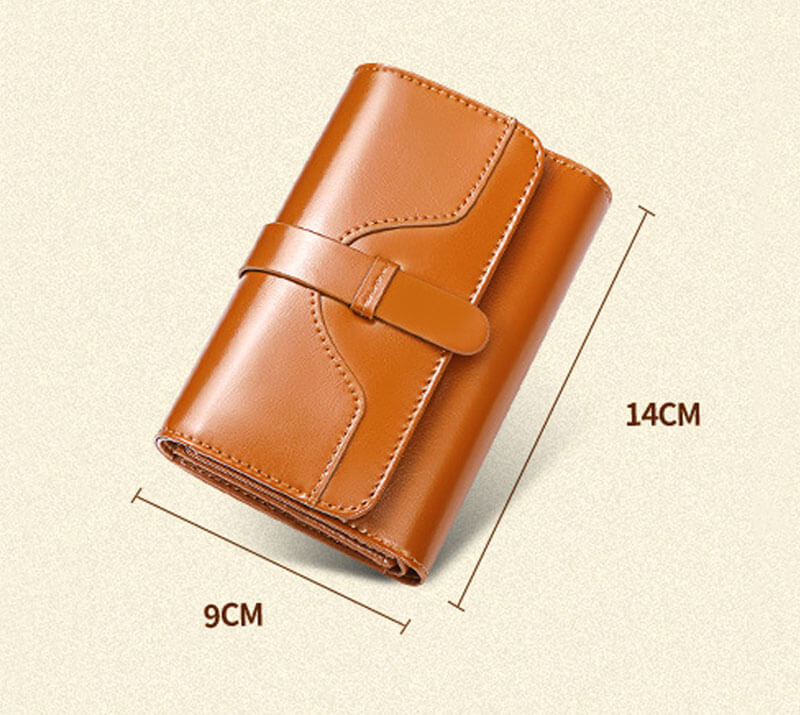 Carteira Feminina em Couro Genuíno Anti Furto