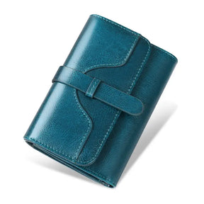 Carteira Feminina em Couro Genuíno Anti Furto