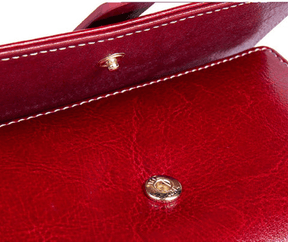 Carteira Feminina em Couro Genuíno Anti Furto