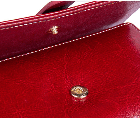 Carteira Feminina em Couro Genuíno Anti Furto