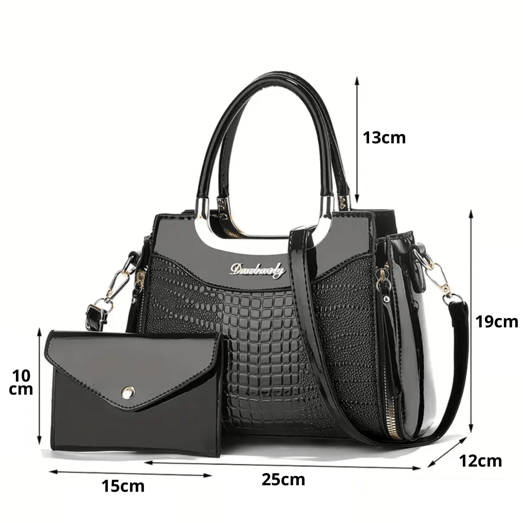 Bolsa Feminina Couro Prestige Glamour­™ + Bolsa de Mão [BRINDE EXCLUSIVO]