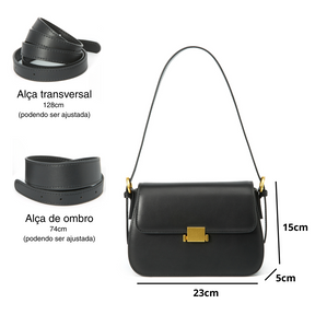 Bolsa de Luxo em Couro Legítimo Estruturada Ameline