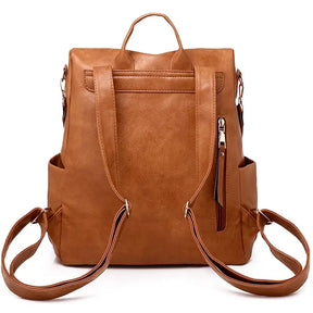 Mochila Feminina de Couro Vintage