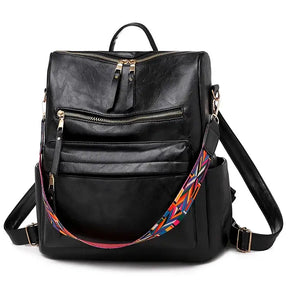 Mochila Feminina de Couro Vintage