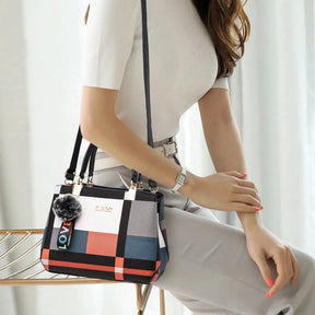 Bolsa de Ombro Feminina Vittoria Plaid